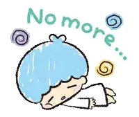 a drawing of a child with the words no more written above it