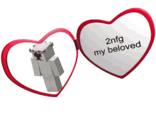 a picture of a minecraft character with the words 2nfg my beloved