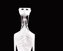 a drawing of a skeleton with the words " why did you leave me here " above it
