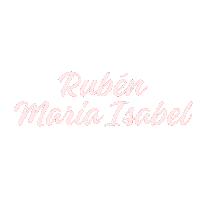 the name ruben maria isabel is written in light pink