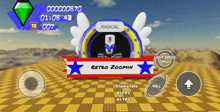 a screenshot of a video game that says retro zoomin on it