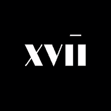 a black background with the word xvii in white letters