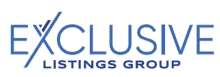 a logo for exclusive listings group is shown on a white background