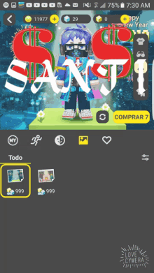 a screenshot of a game that says " san " on it