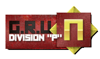 a red and yellow sign that says g.r.u. division pi