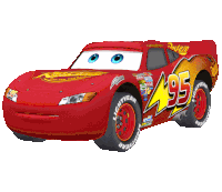 a red lightning mcqueen racing car from the movie cars