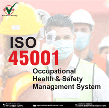 iso 45001 occupational health & safety management system poster