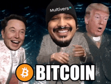 elon musk donald trump and a man with a beanie that says multiversx