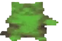 a pixelated image of a green field with a white border