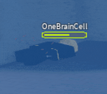 a screenshot of a video game with the name one braincell on it