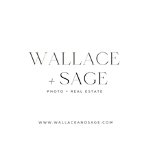 a logo for a real estate company called wallace + sage