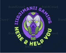 a logo for iidjimanii gaming shows a skull with a gas mask