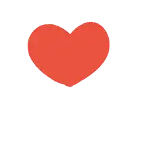 a red broken heart with a crack in the middle