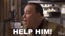 a man in a brown suit is asking for help from bar rescue