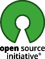 an open source initiative logo with a green circle