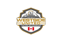 a logo for westside united with a canadian flag