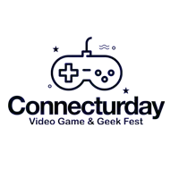 a logo for connecturday video game & geek fest