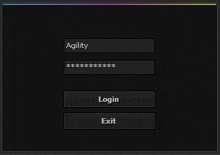 a screenshot of a login page with a rainbow colored border