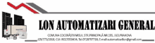 a logo for lon automatizari general shows a building