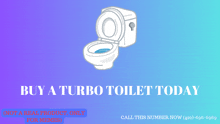 an advertisement for a turbo toilet that is not a real product only for memes