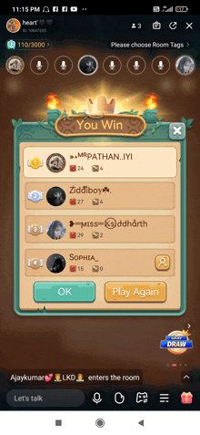 a screenshot of a game that says ' you win ' at the top