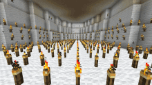 a bunch of candles are lit up in a room in a video game