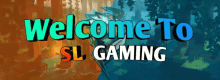 a banner that says welcome to sl gaming with a castle in the background