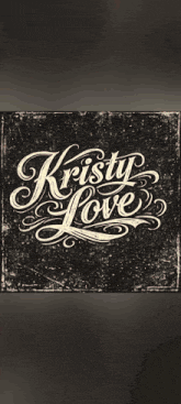 a picture of a burning heart with the name kristy above it