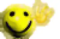 a pixelated image of a yellow smiley face