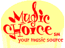 a logo for music choice s.m. your music source