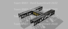 a 3d model of a piece of metal with the words team 987 reid sunshine 2022 on the bottom