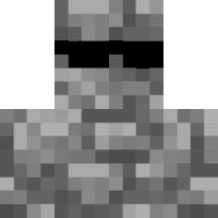 a pixel art of a skeleton wearing sunglasses .