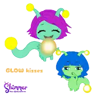 glow kisses is written on the bottom of a picture