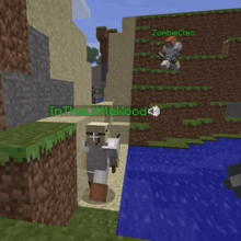 a screenshot of a minecraft game with the name zombiecleo on the top left