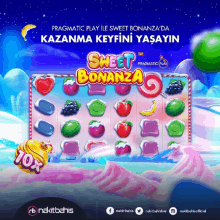 a screenshot of a game called sweet bonanza with a 10x bonus