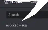 a screenshot of a phone screen shows a blocked number