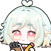 a cartoon drawing of a girl with a heart on her head