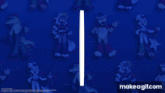 a freddy fazbear 's pizzaplex logo is shown on a blue background