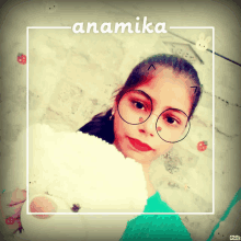 a picture of a girl with the name anamika written on it