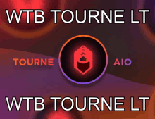 a poster for wtb tourne lt with a red circle