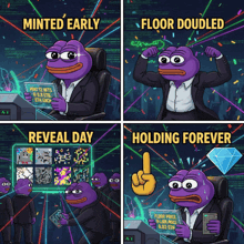 minted early floor doudled reveal day holding forever and minted early