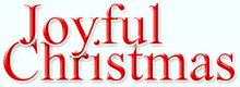 a white background with the words joyful christmas in red letters