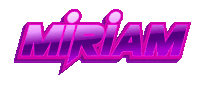 the name miriam is displayed in purple letters