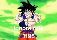 a cartoon of a man covering his face with his hands and the words `` ignore rule 1195 '' below him .