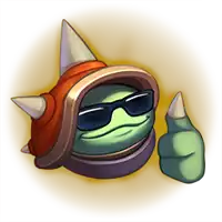 a cartoon character wearing sunglasses and a helmet giving a thumbs up