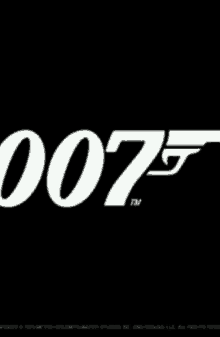 a black background with the 007 logo in white