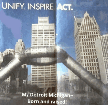 a poster that says " my detroit michigan born and raised " on it