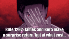 rule 1292 james and bora make a surprise return but at what cost...