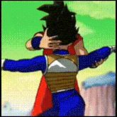 a couple of cartoon characters standing next to each other with their arms outstretched