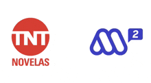 a logo for tnt novelas sits next to a logo for as2